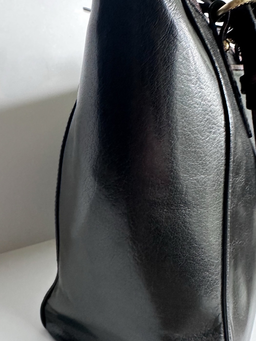 Brahmin Medium Arno Tote - Tuscan Black Leather with Brown Croc Trim | NWT - Picture 6 of 12
